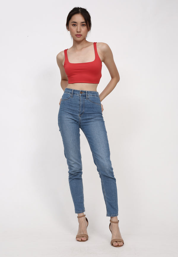 The Latest Scoop Crop Top Red