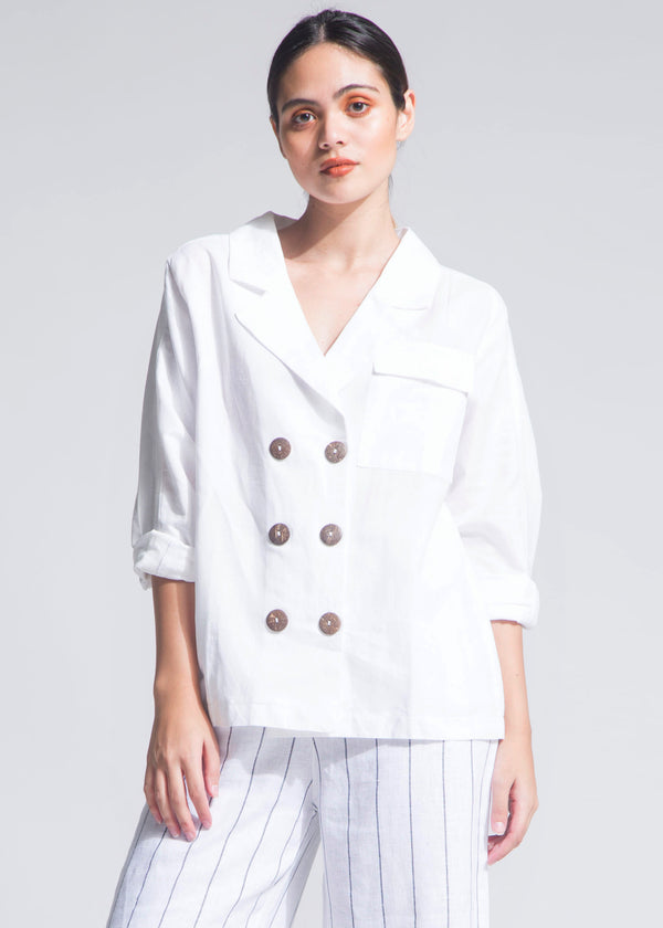 Laze and Blaze Blazer White