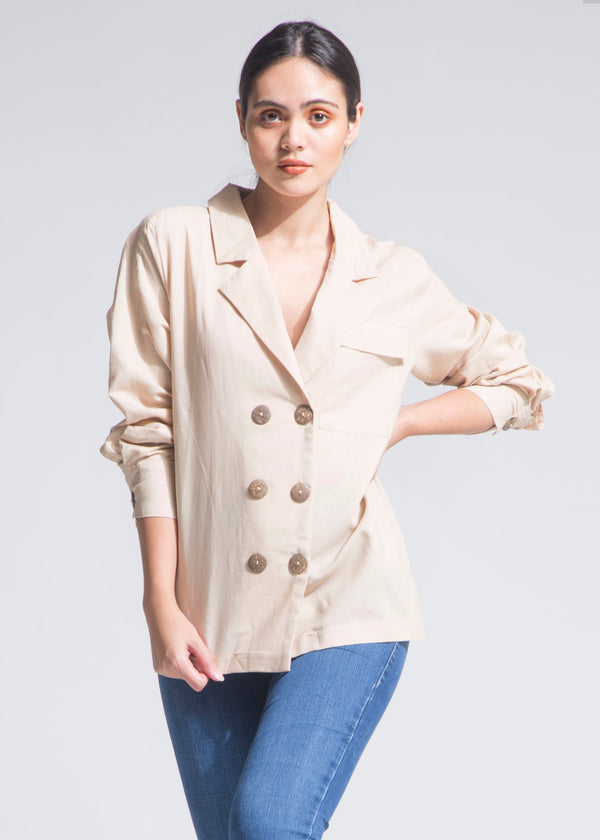 Laze and Blaze Blazer Beige