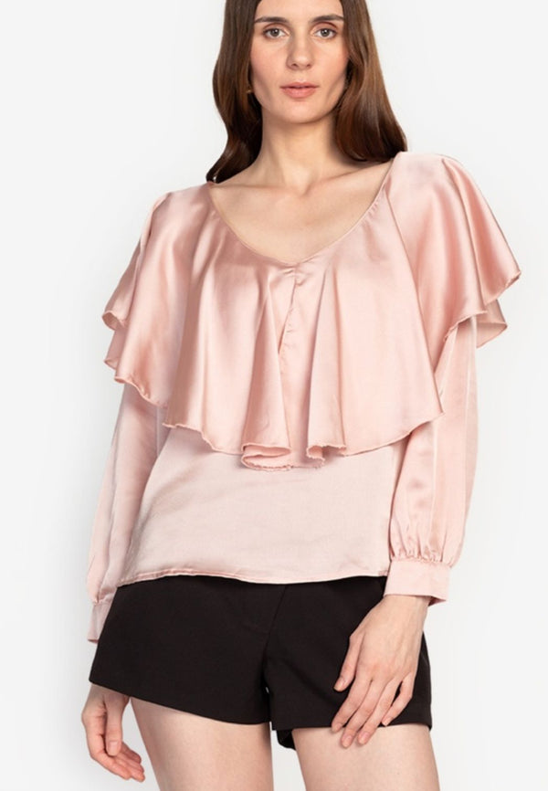 Frill In Love Blouse Pink Moscato