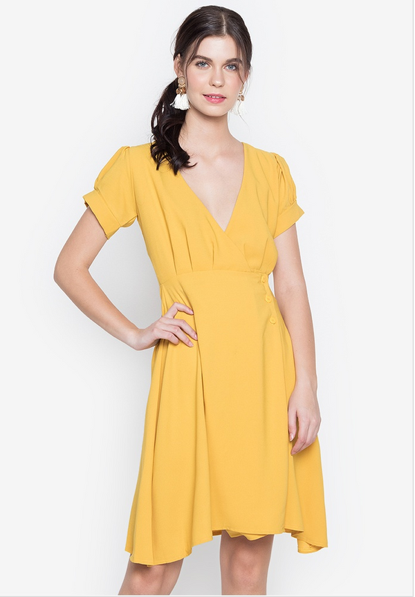 Powerpuff Flowy Dress Mustard