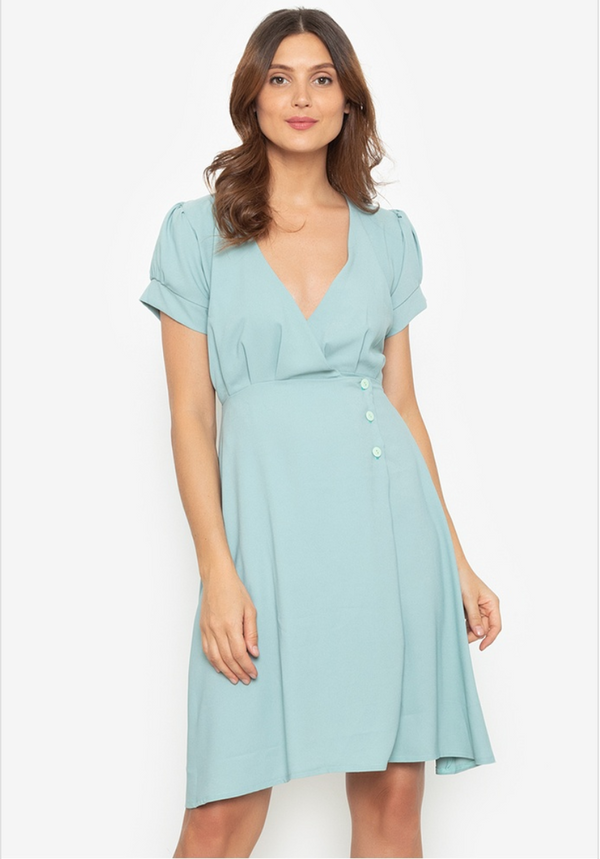 Powerpuff Flowy Dress Seafoam